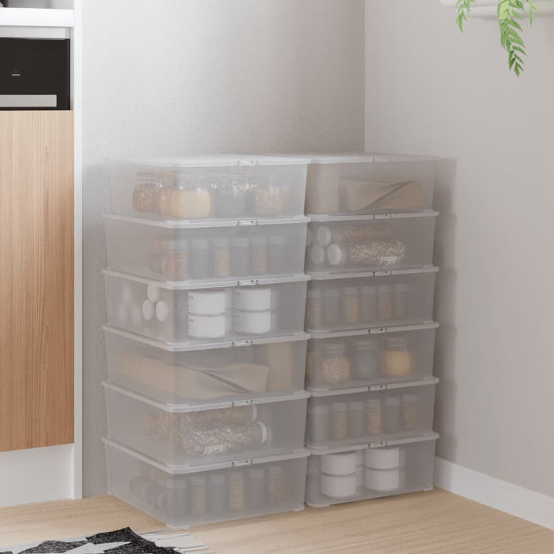 Load image into Gallery viewer, VidaXL Opbergboxen 12 st stapelbaar 5 L kunststof
