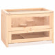 Vidaxl hamsterkooi 60x35,5x42 cm massief vurenhout