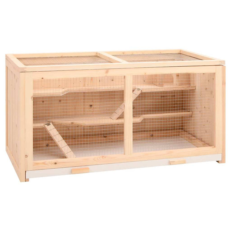 Load image into Gallery viewer, Vidaxl hamsterkooi 104x52x54 cm massief vurenhout
