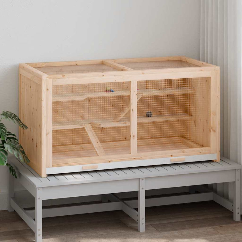 Load image into Gallery viewer, Vidaxl hamsterkooi 104x52x54 cm massief vurenhout
