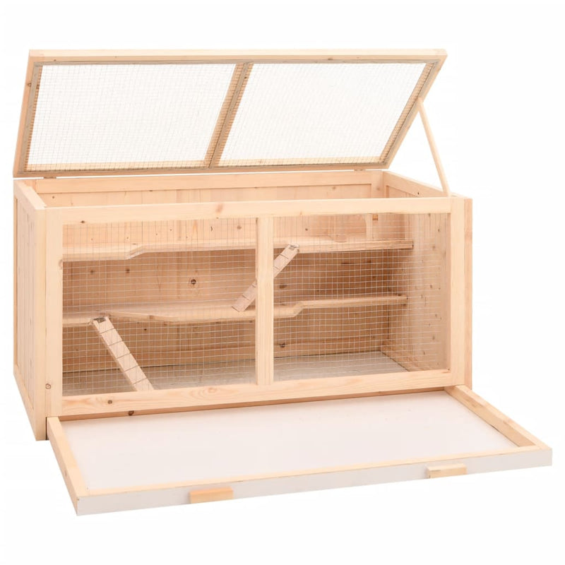 Load image into Gallery viewer, Vidaxl hamsterkooi 89,5x45x45 cm massief vurenhout
