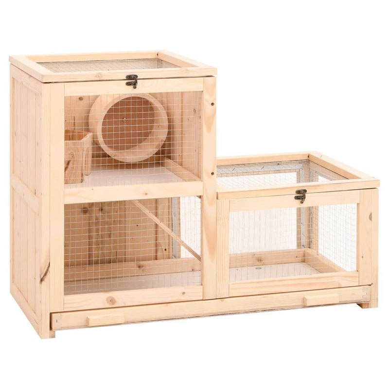 Load image into Gallery viewer, Vidaxl hamsterkooi 81x40x60 cm massief vurenhout
