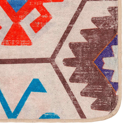 Vidaxl vloerkleed wasbaar anti-slip 80x150 cm meerkleurig