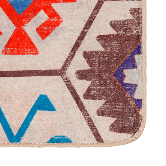 Vidaxl vloerkleed wasbaar anti-slip 120x180 cm meerkleurig