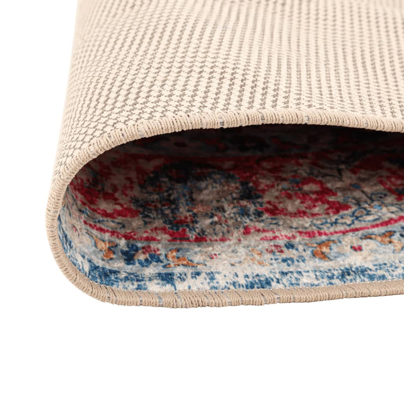 Afbeelding laden in galerijviewer, Vidaxl vloerkleed wasbaar anti-slip ø 120 cm meerkleurig
