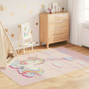 Vidaxl kindervloerkleed eenhoorn wasbaar 160x230 cm groen