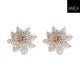 Mica decorations clip poinsettia 3x13.5 cm 2 stuks champagne