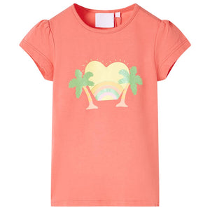 Vidaxl kindershirt 92 koraalkleurig