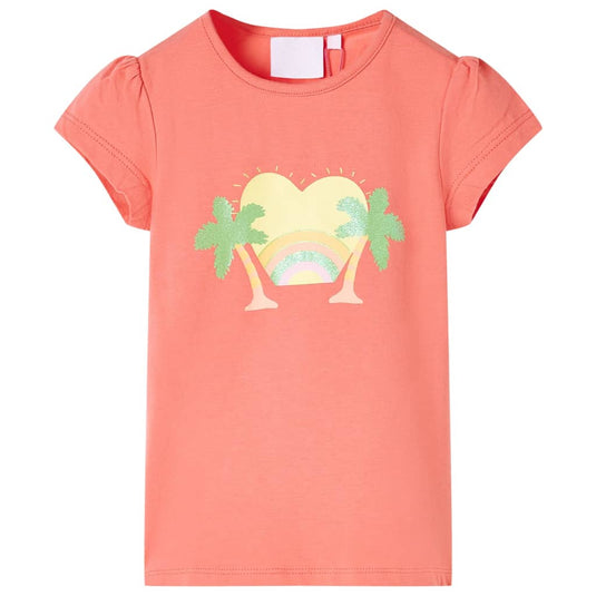 VidaXL Kindershirt 104 koraalkleurig