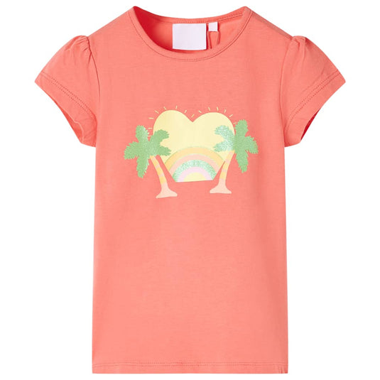 Vidaxl kindershirt 116 koraalkleurig