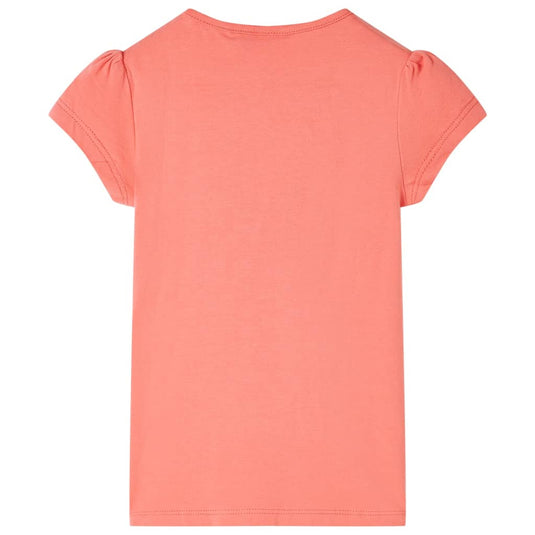 Vidaxl kindershirt 128 koraalkleurig