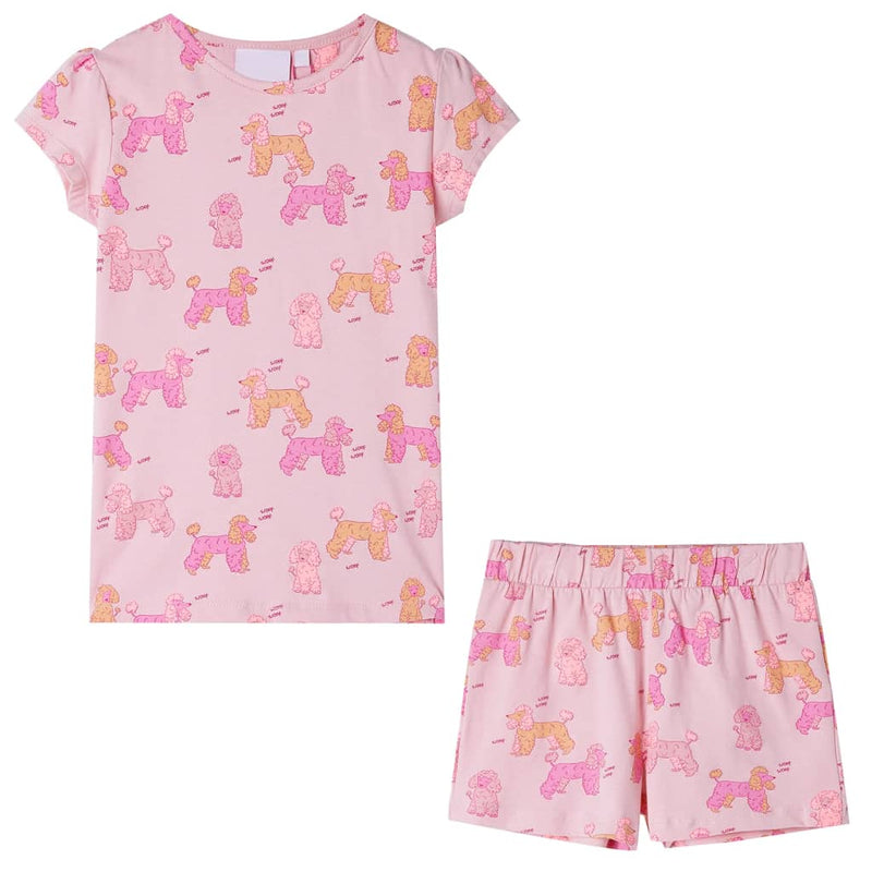 Load image into Gallery viewer, Vidaxl kinderpyjama met korte mouwen 116 lichtroze

