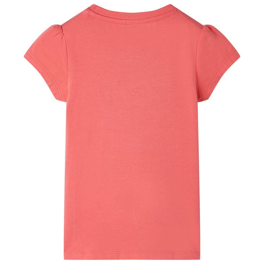 VidaXL Kindershirt 92 koraalkleurig