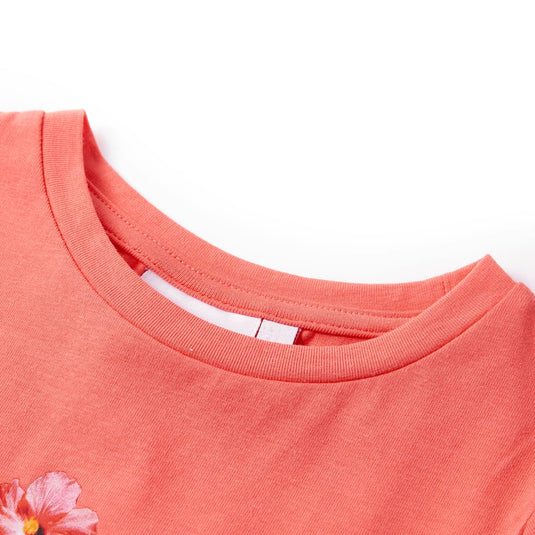 VidaXL Kindershirt 92 koraalkleurig