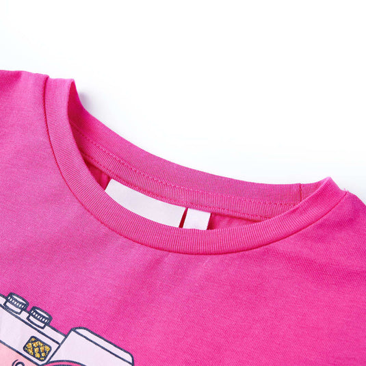 VidaXL Kindershirt 116 donkerroze