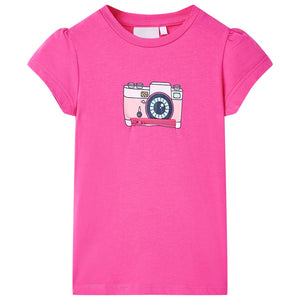 VidaXL Kindershirt 140 donkerroze
