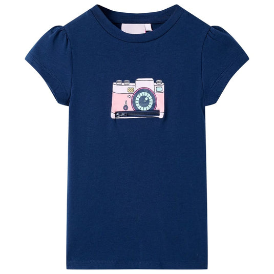 VidaXL Kindershirt 92 marineblauw