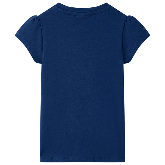 VidaXL Kindershirt 128 marineblauw