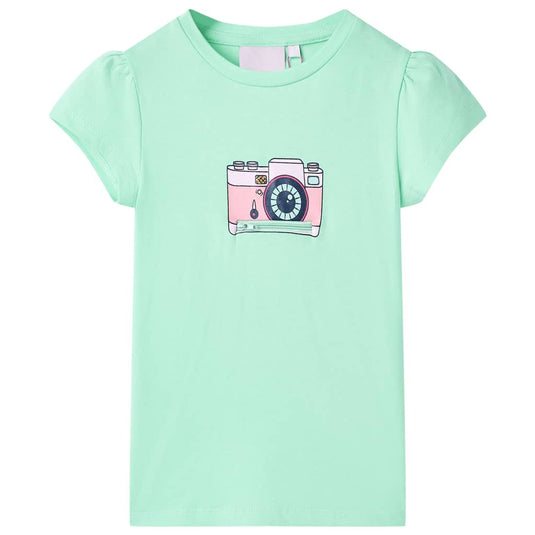 VidaXL Kindershirt 128 felgroen