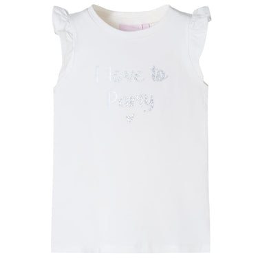 Vidaxl kindershirt met mouwen met ruches 104 wit