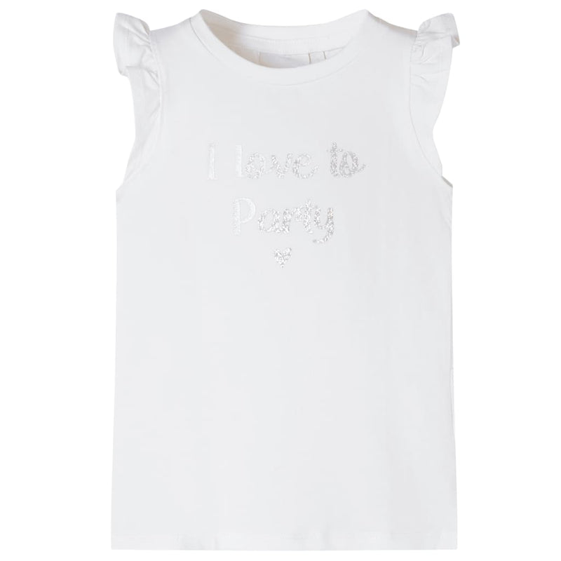 Load image into Gallery viewer, VidaXL Kindershirt met mouwen met ruches 116 wit
