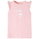 VidaXL Kindershirt met ruches aan de mouwen 92 lichtroze