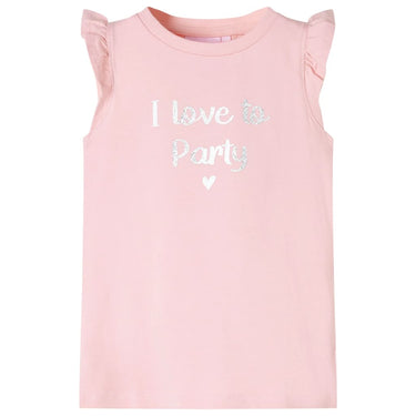 Vidaxl kindershirt met ruches aan de mouwen 104 lichtroze