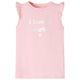 VidaXL Kindershirt met ruches aan de mouwen 140 lichtroze