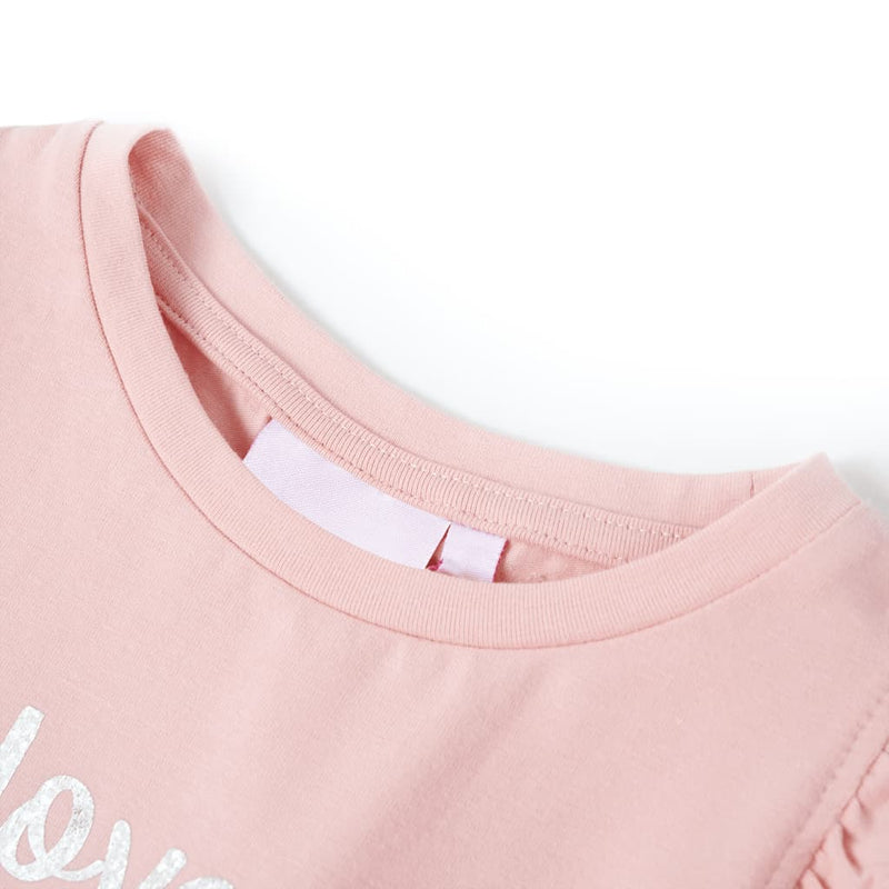 Load image into Gallery viewer, Vidaxl kindershirt met ruches aan de mouwen 140 lichtroze
