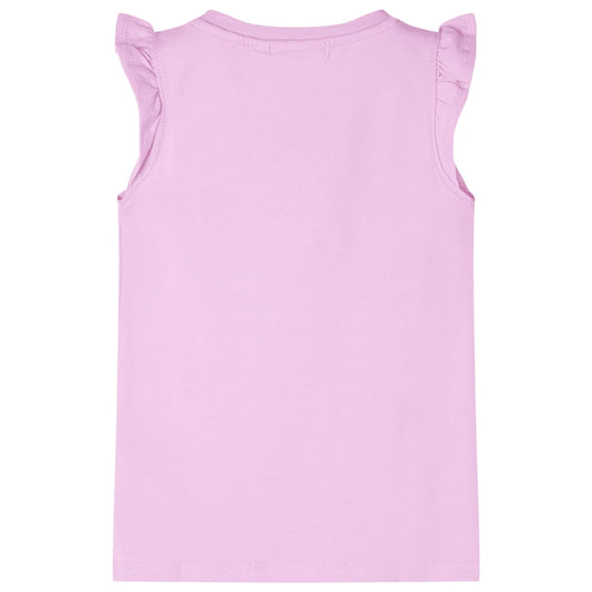 VidaXL Kindershirt met ruches aan de mouwen 92 lila