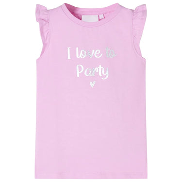 Vidaxl kindershirt met ruches aan de mouwen 128 lila