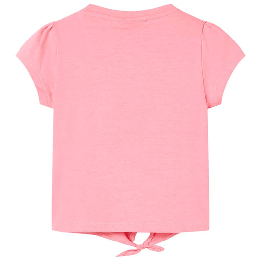VidaXL Kindershirt 128 fluorescerend roze