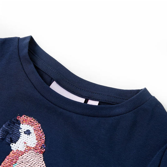VidaXL Kindershirt 92 marineblauw