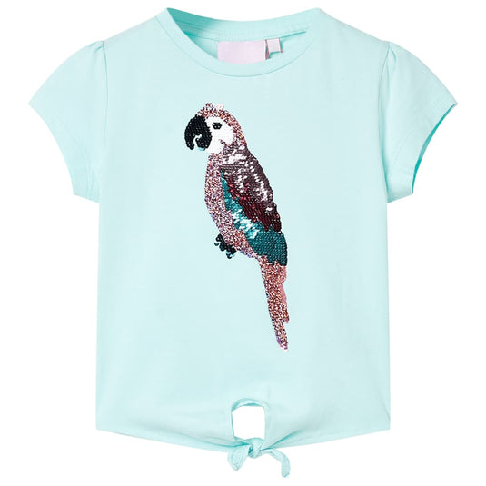 VidaXL Kindershirt 128 lichtzeeblauw