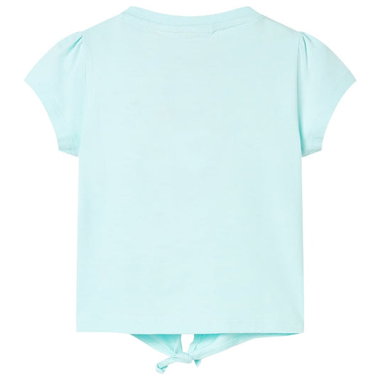 VidaXL Kindershirt 128 lichtzeeblauw