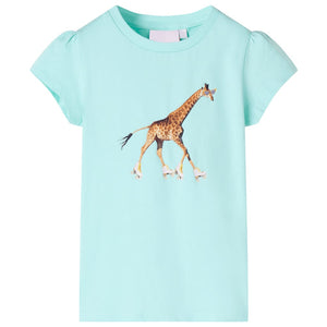 Vidaxl kindershirt 116 lichtzeeblauw