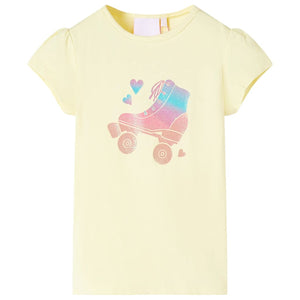 VidaXL Kindershirt 104 zachtgeel