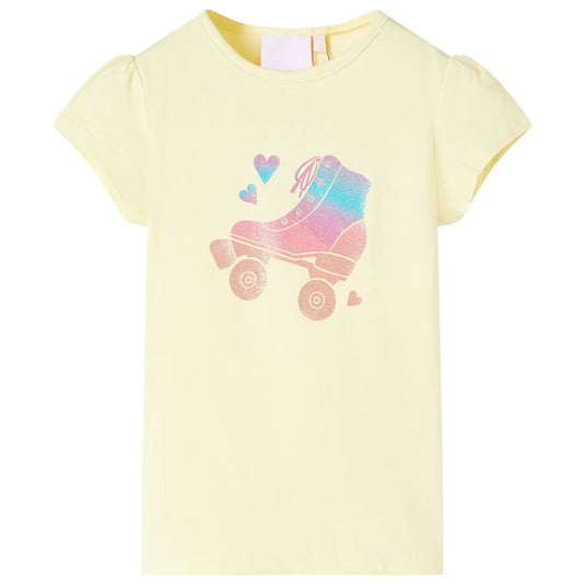 VidaXL Kindershirt 104 zachtgeel