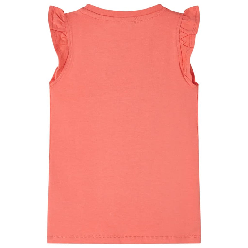 Load image into Gallery viewer, Vidaxl kindershirt met ruches aan de mouwen 140 koraalkleurig
