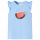 VidaXL Kindershirt met ruches aan de mouwen 92 lichtblauw