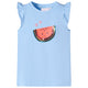 VidaXL Kindershirt met ruches aan de mouwen 116 lichtblauw