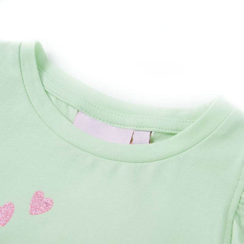 Load image into Gallery viewer, Vidaxl kindershirt met ruches aan de mouwen 92 zachtgroen

