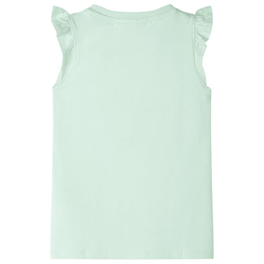 Vidaxl kindershirt met ruches aan de mouwen 128 zachtgroen