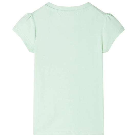 VidaXL Kindershirt met kapmouwen 92 zachtgroen