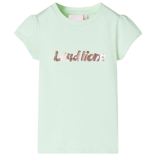 VidaXL Kindershirt met kapmouwen 140 zachtgroen