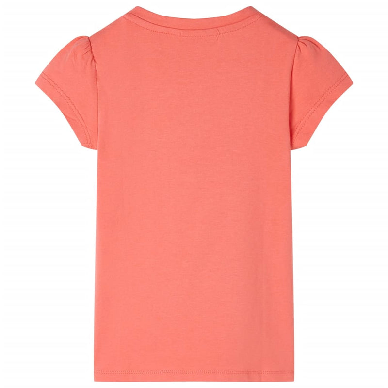 Load image into Gallery viewer, VidaXL Kindershirt met kapmouwen 104 koraalkleurig
