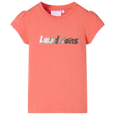 Vidaxl kindershirt met kapmouwen 116 koraalkleurig