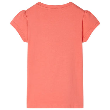 Vidaxl kindershirt met kapmouwen 116 koraalkleurig