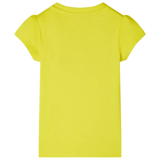 VidaXL Kindershirt met kapmouwen 92 felgeel