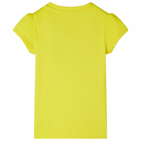 VidaXL Kindershirt met kapmouwen 104 felgeel